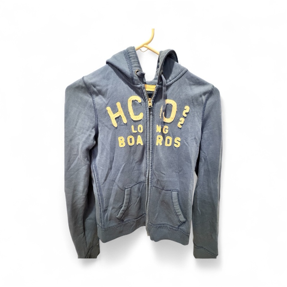Hollister  Hoodie in Blue with Yellow Accents